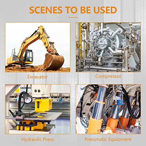 Ajee HYDRAULIC 5 GAUGES-YLB-3T Hydraulic Pressure Test Kit,600Bar /8700Psi / 60Mpa 5 Gauges 13 Test Couplings 14 Tee Connectors 5 Test Hoses thumb #4