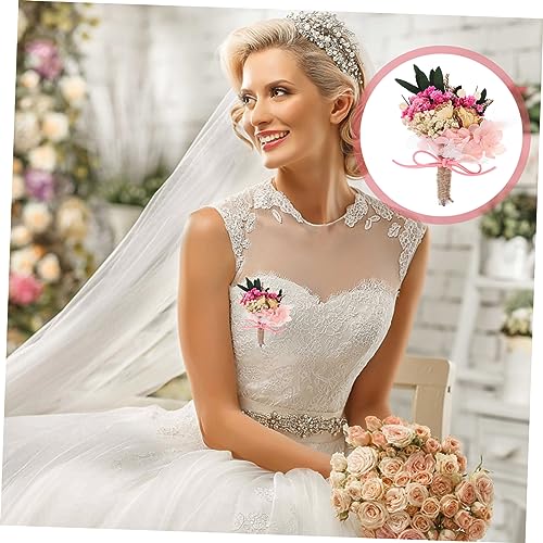Corsage Simulado de Hortensia Mini para Bodas miniatura 3