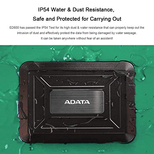 lifcasual Gabinete externo ED600 SSD Case HDD Protetor IP54 à prova d'água Substituição do interrup