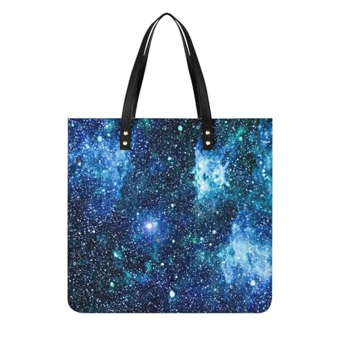 Sac à main ciel étoilé coloré imprimé artistique pour femmes format cabas