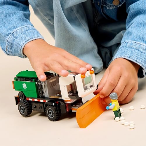 Image of LEGO City Snowplow Truck Toy Vehicle - Model Truck Building Kit with Driver Minifigure - 60490