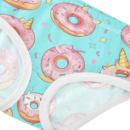 Wusikd Doughnuts Girls' Underwear Cotton Pink Girls Briefs Soft Toddler Underwear 2T4