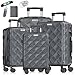 Produktbild KESSER® Reisekoffer Set 4-teilig | Kofferset ABS Hartschalenkoffer mit Zahlenschloss, Kofferwaage & Reisebrieftasche 360° Rollen | Handgepäck & große Koffer für Business & Reise Trolley Charcoal