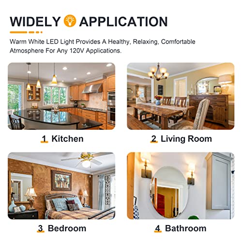 Frosted T10 Led Bulb- Dimmable E26 Led Chandelier Light Bulbs 25W Equivalent- 2700K Soft Warm- 2W Vintage Tubular Edison Lightbulbs For Cabinet, Desk/Piano Lamp, Mason Jars, Bathroom Vanity- 3 Count #TOP4
