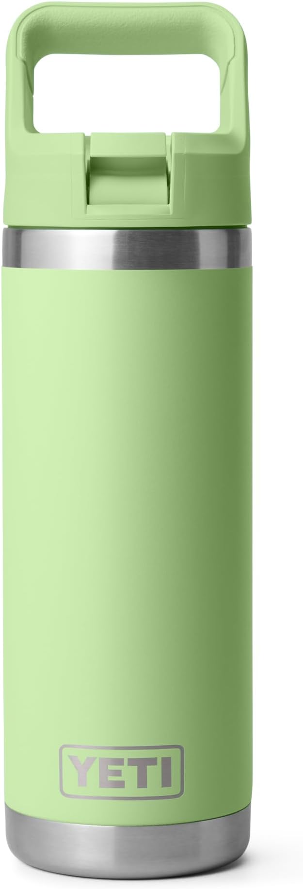 Rambler 18 oz Bottle, Vacuum Insulated, Stainless Steel with Color Matching Straw Cap, Key Lime