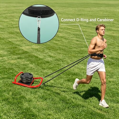 CORECISE Weighted Training Waist Belt for Pulling Sled and Tires,Workout Belt for Speed Parachute (Waist Belt) - Thumbnail 7