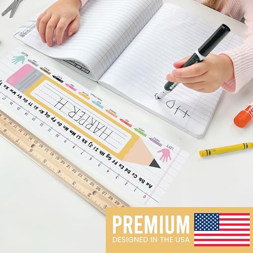Hadley Designs Desk Name Tags for Classroom –36 Student Name Tags for Desks, 14.5x4.5 Name Plates for Classroom Decor, Teacher Supplies Pastel Nametags, 1st-3rd Grade Kindergarten Preschool Must Haves — view 3