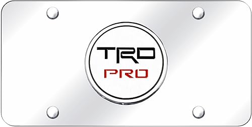 Au-TOMOTIVE GOLD Placa de matrícula con logotipo dual para Toyota TRD Pro (negro)