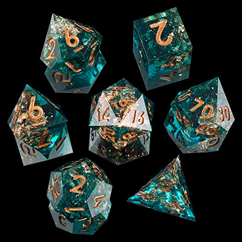 Mini Planet Dnd Dice Set With Sharp Edges And Galaxy Inclusions For Tabletop Role Playing Game Dungeons And Dragons Polyhedral Dice Set Handcrafted Dnd Dice For Collection Forgotten Oasis #TOP5