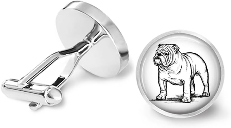 English Bulldog Cufflinks Dog Cuff Links
