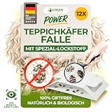 GREEN GUARDIA Teppichkäfer Falle mit Spezial-Lockstoff - 12x Teppichkäfer...