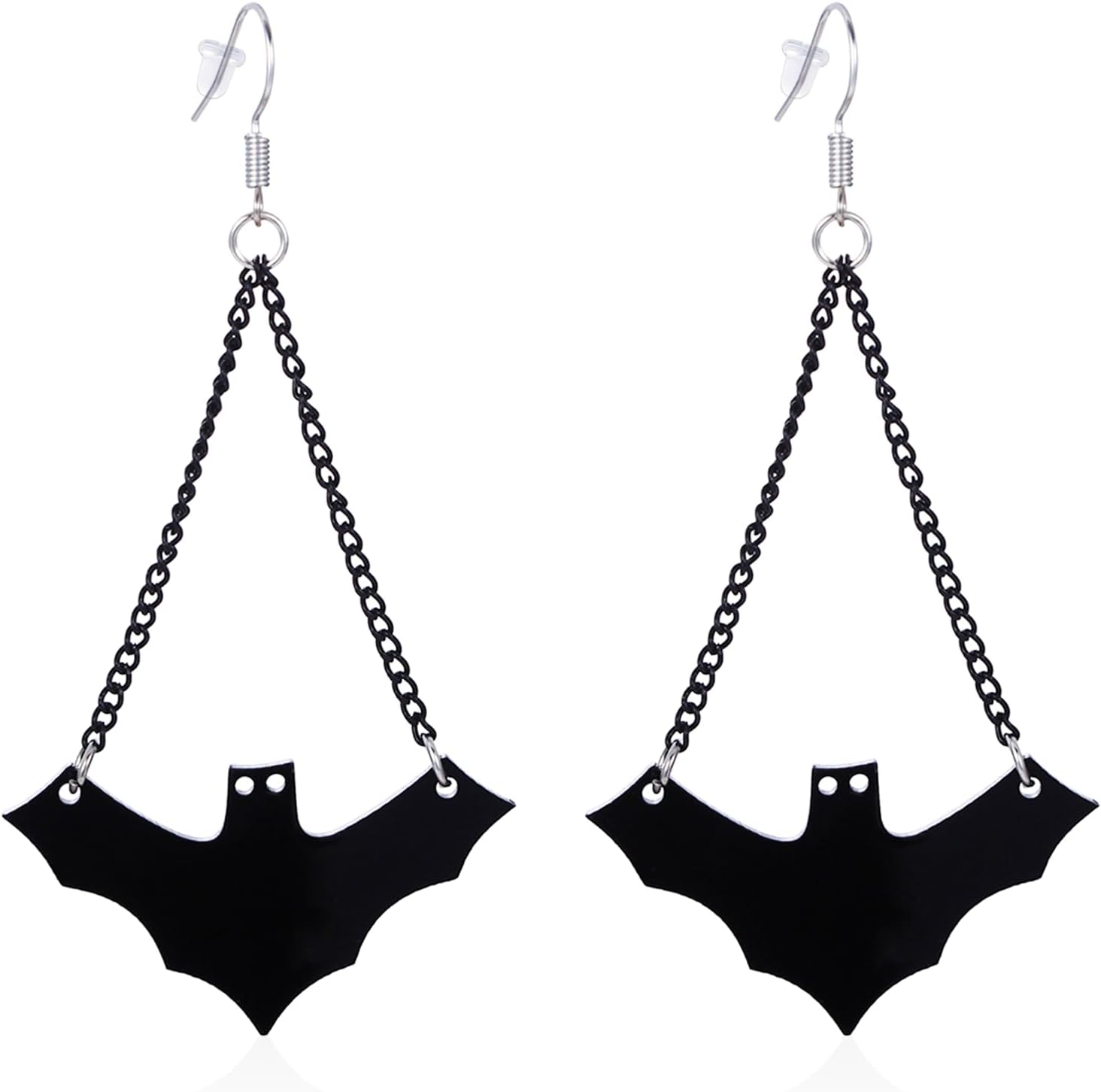 Halloween Bat Earrings for Women Acrylic Dangle Earrings Spooky Cute Bat Shape Hypoallergenic Party Accessories Gifts