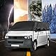 Autoabdeckung Wasserdicht Ersatz für VW T5 T6 LWB, Sonnenfest Hälfte Autoabdeckung, Halbgarage UV Beständige Halbe Auto Abdeckplane Staubdicht Schneefest Outdoor Indoor