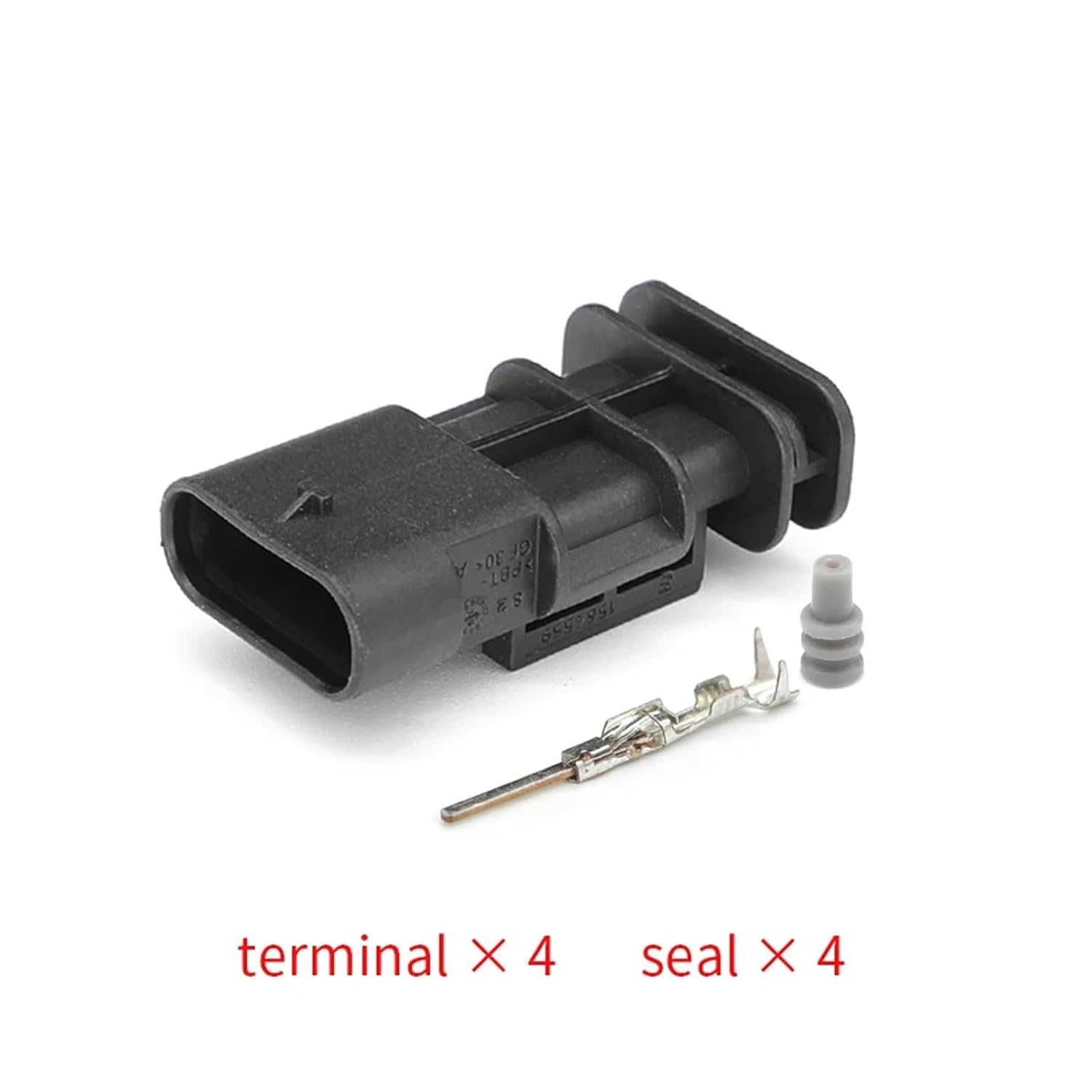 4Pin 1-1718645-1 1-1564559-1 Male Female Automotive Waterproof Connector 1.2mm Cable Connectors Reversing Plug KLOOKY(Male Set)