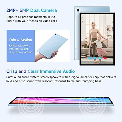 TECLAST P20S Tablet 10 Zoll Android 12 Tablet, 4GB RAM, 64GB Erweiterbar bis 1TB, 4G LTE, Dual 2.4/5G WiFi, Octa-Core 2.0GHz, 6000mAh/BT5.0/GPS/OTG/Typ C – Bild 7