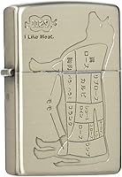 Vista 1 de Zippo - Carne de ganado plateado con forma de ojo