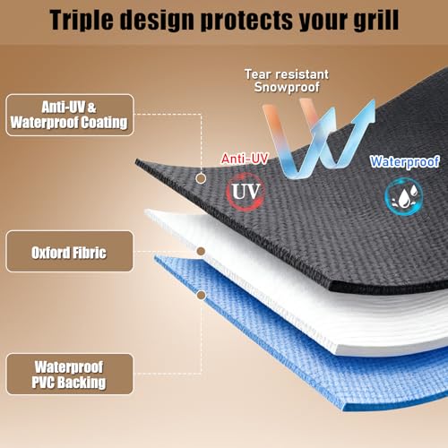 Image of QuliMetal Grill Cover for Recteq DualFire 1200 Wood Pellet Smoker Grill