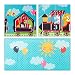 Relaxdays Baúl para juguetes, Taburete infantil, Plegable, Para niños y niñas, Circo