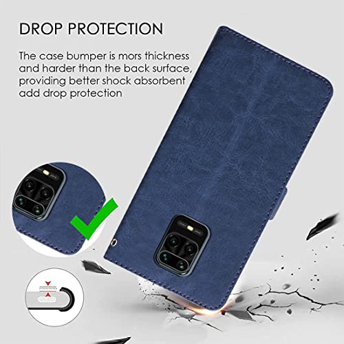 Image of Flip Cover Compatible with Mi Redmi Note 9 Pro | Premium Leather Finish | Inbuilt Pockets & Stand | Flip Cover Back Case for Mi Redmi Note 9 Pro /Note 9 Pro Max /Poco M2 Pro (Blue)