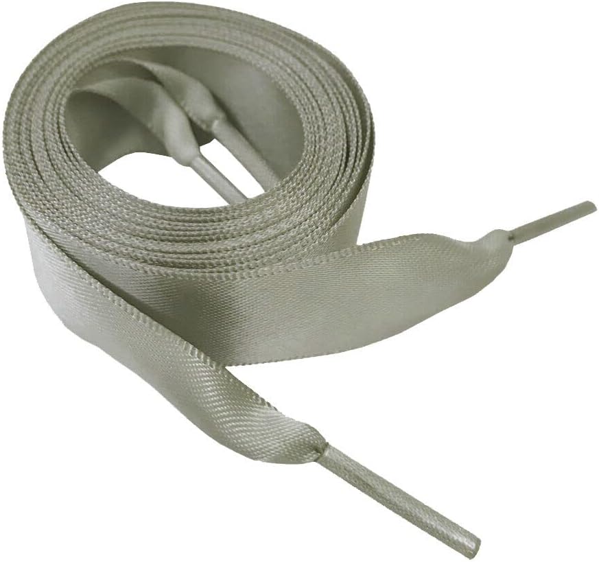 Lacci Per Scarpe In Raso Satinato 100cm | Larghi 2cm Per Scarpe Casual E Stivali (Bianco) - Foto 7