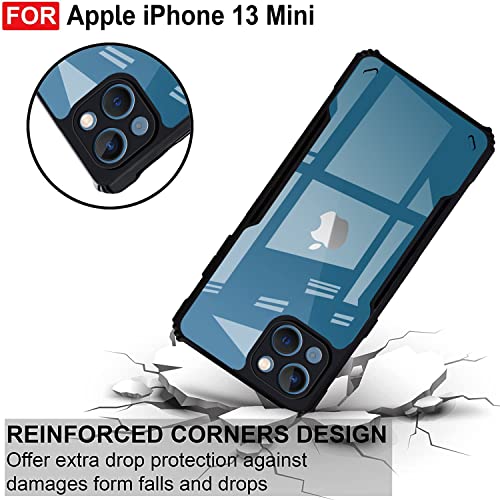 Image of Zapcase Back Case Cover for iPhone 13 Mini | Compatible for iPhone 13 Mini Back Case Cover | 360 Degree Back Cover Case | Clear Case with Camera Protection |(TPU + PC | Matte Black)