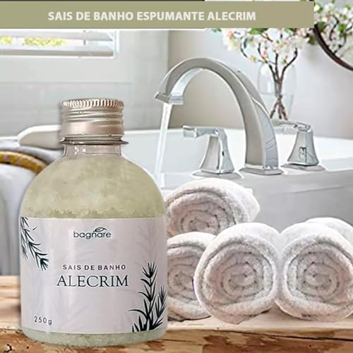 Sais De Banho Espumante Alecrim Hidromassagem Relax 250 G