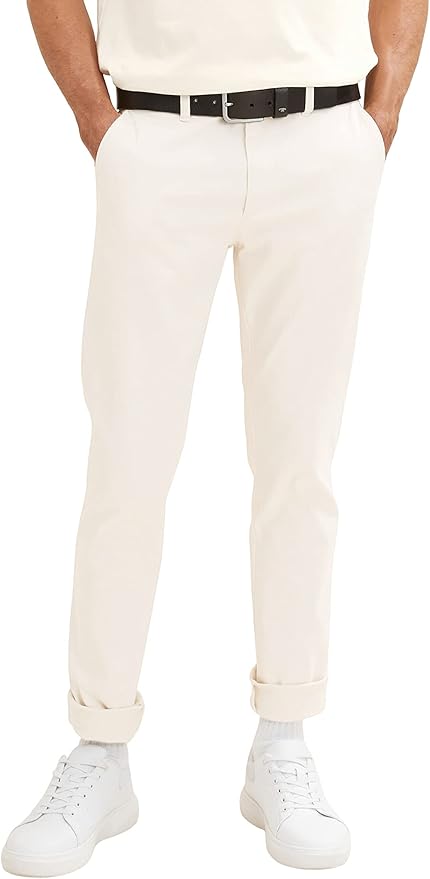 TOM TAILOR Travis Slim Chino Uomo - Pantalone In Cotone Morbido Con Vita Elastica - 4