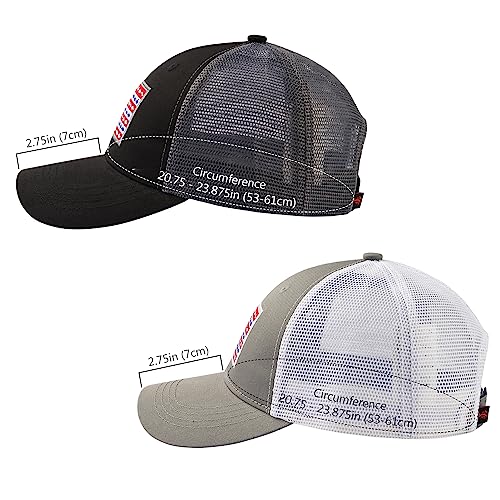 Image of BASSDASH 2 Pack Altimate Fishing Hunting Hat Mesh Back for Men Women Adjustable Baseball Trucker Cap Camo Blaze Orange