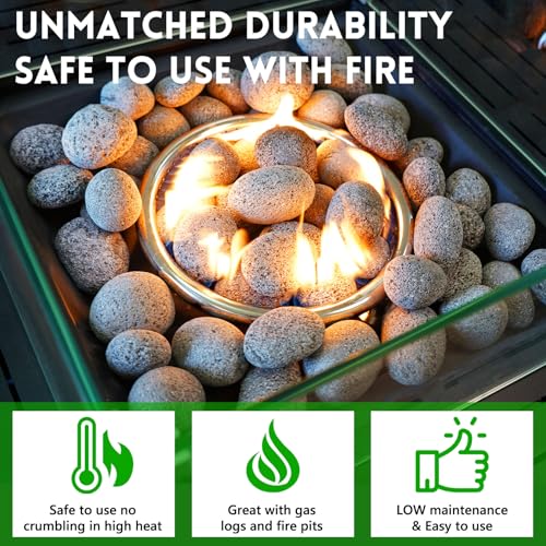 Premium 2-3 Inch Black Lava Rock Pebbles, 10 Pounds Fire Rocks by vchin - Image 2