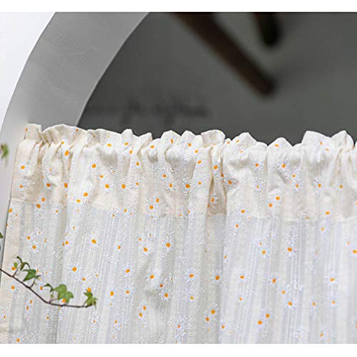Cortinas de café hechas a mano modernas para ventanas cortas de hogar 6