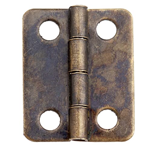 15 unids/set de bisagras de gabinete de muebles antiguos con caja de madera de joyería, pestillo de cerrojo, accesorios de Hardware Vintage