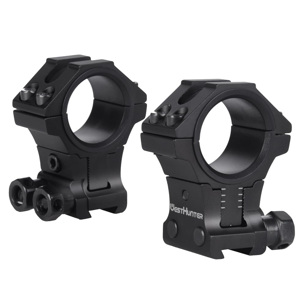 WestHunter Optik Höhenverstellbare 11 mm Zielfernrohr Montage, 25,4 mm 30 mm Präzise Zielfernrohr-Montageringe mit Schwalbenschwanz-Profil | 6 Farben