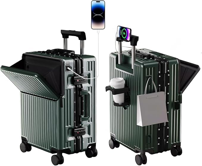 AIWEINY Suitcase Carry-on Luggage Spring-Summer Travel Airline Approved with TSA Lock, 360° Wheel,...