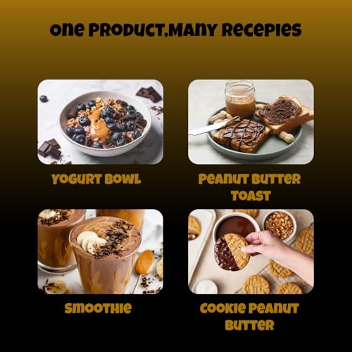 Image of Fit Muscles High Protein Chocolate Creamy Peanut Butter 500g, 36g Protein, Smooth Peanut Spread, Rich Chocolate Flavour, No Palm Oil, No Artificial Flavour, Healthy Breakfast & Gym Diet Food