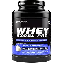 Whey Protein Powder, Whey Excel Pro, Vanilla Ice Cream Flavour 2kg, High Protein with Whey Protein Isolate for Muscle Recovery