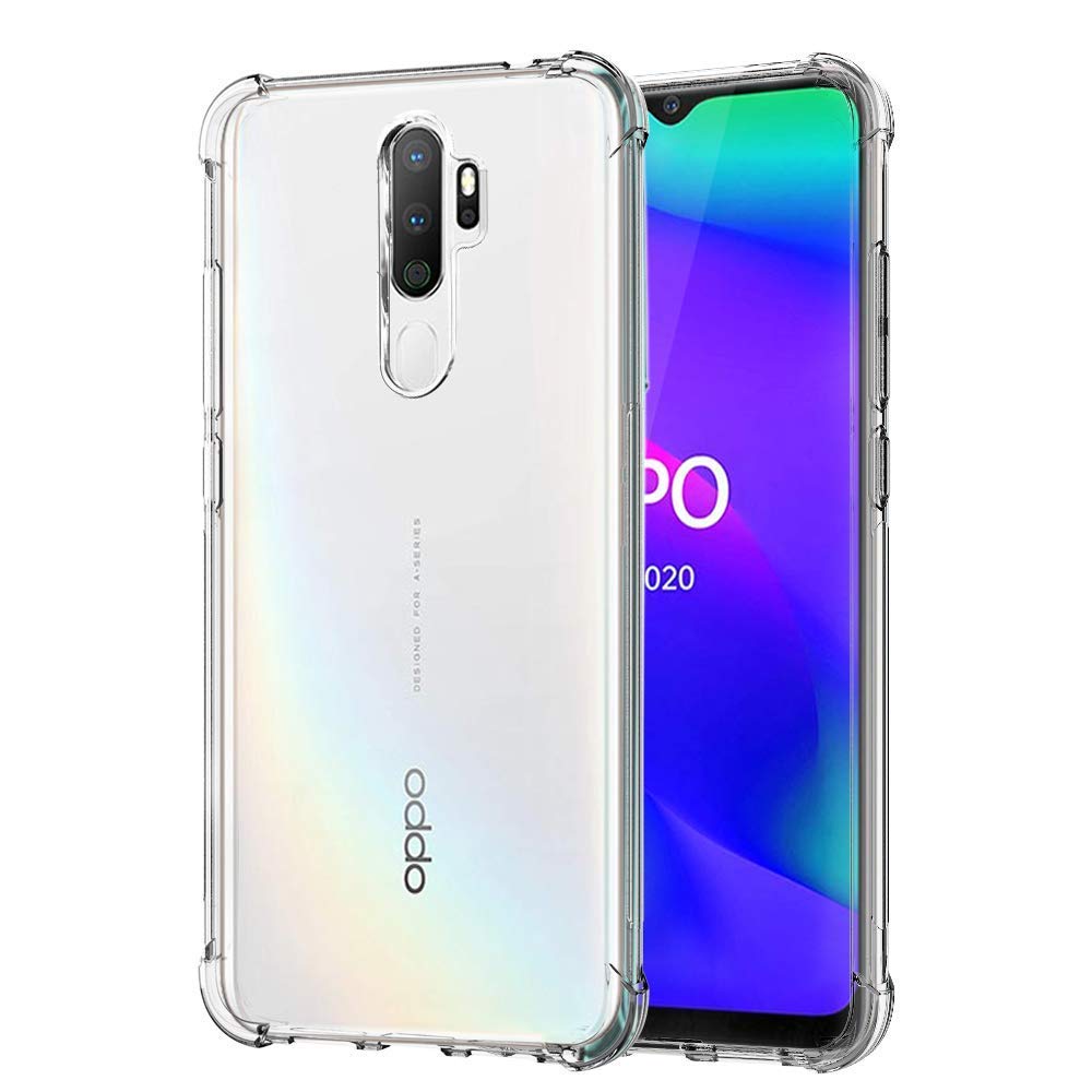 Oppo A9 2020 - Soft Silicone Shockproof Bumper Case Back Cover in Transparent[Air Cushion Technology]-for Oppo A9-2020 (B084NV8JYX) Amazon Price History, Amazon Price Tracker