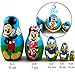 Matryoshka Babushka Russian Nesting Wooden Doll Characters Mickey Mouse Donald Duck Babouska Matrioska Stacking 5 Pcs