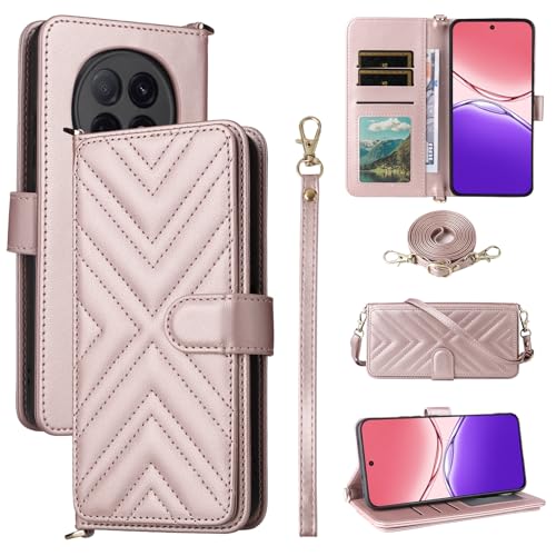 Coque pour Oppo F29 Pro 5G BELLA BEAR Étui Portefeuille en Cuir Rose