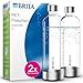 Produktbild BRITA Flaschen 2er-Pack für Wassersprudler sodaONE | 2X 1 Liter Ersatzflaschen | Leichte, BPA-freie PET-Flasche im Duo-Pack | Sprudlerflaschen mit Elementen aus poliertem Edelstahl