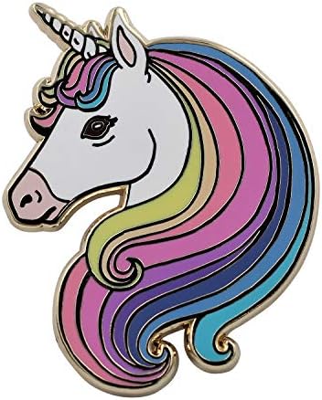 Real Sic Majestic Unicorn Enamel Pin - Rainbow Hair Unicorn Pin C...