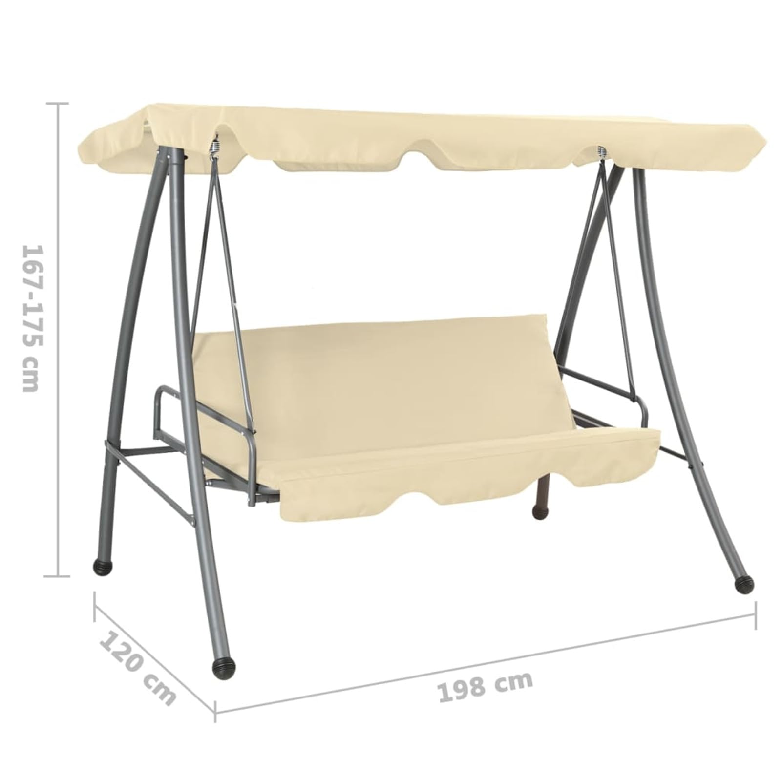 Banco Columpio de Exterior con Dosel, Columpio Jardin Exterior, Balancin Jardin Exterior, Muebles Jardin Exterior, Balancin Balcon, Blanco Arena