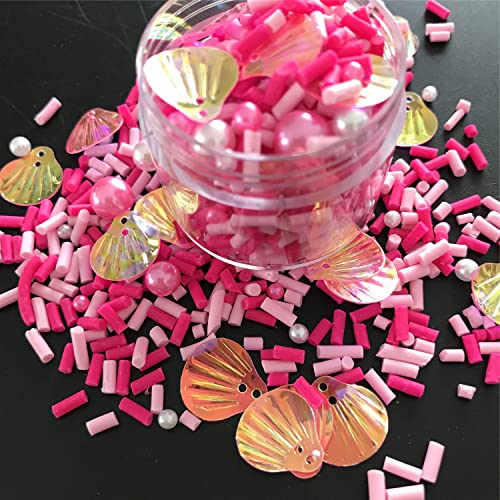 PrettyG 50g Pack Mixes Slices Supplies Polymer Soft Clay Pearl Shell Sequins DIY Decoration for Resin Nail Art Craft Slime Cake Dessert RT-YH (YH03) - Image 4