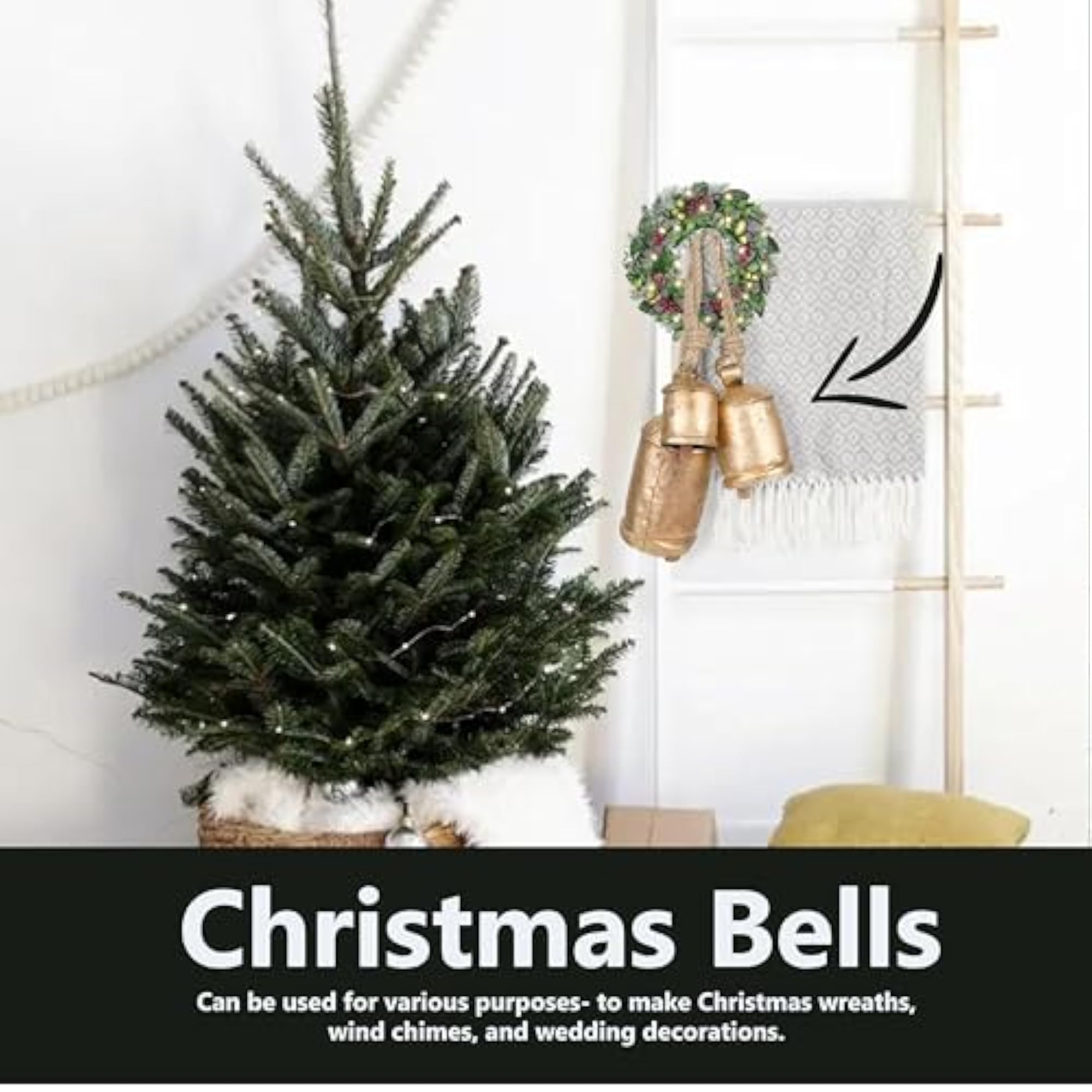 Giant Harmony Cow Bells, Rustic Handmade