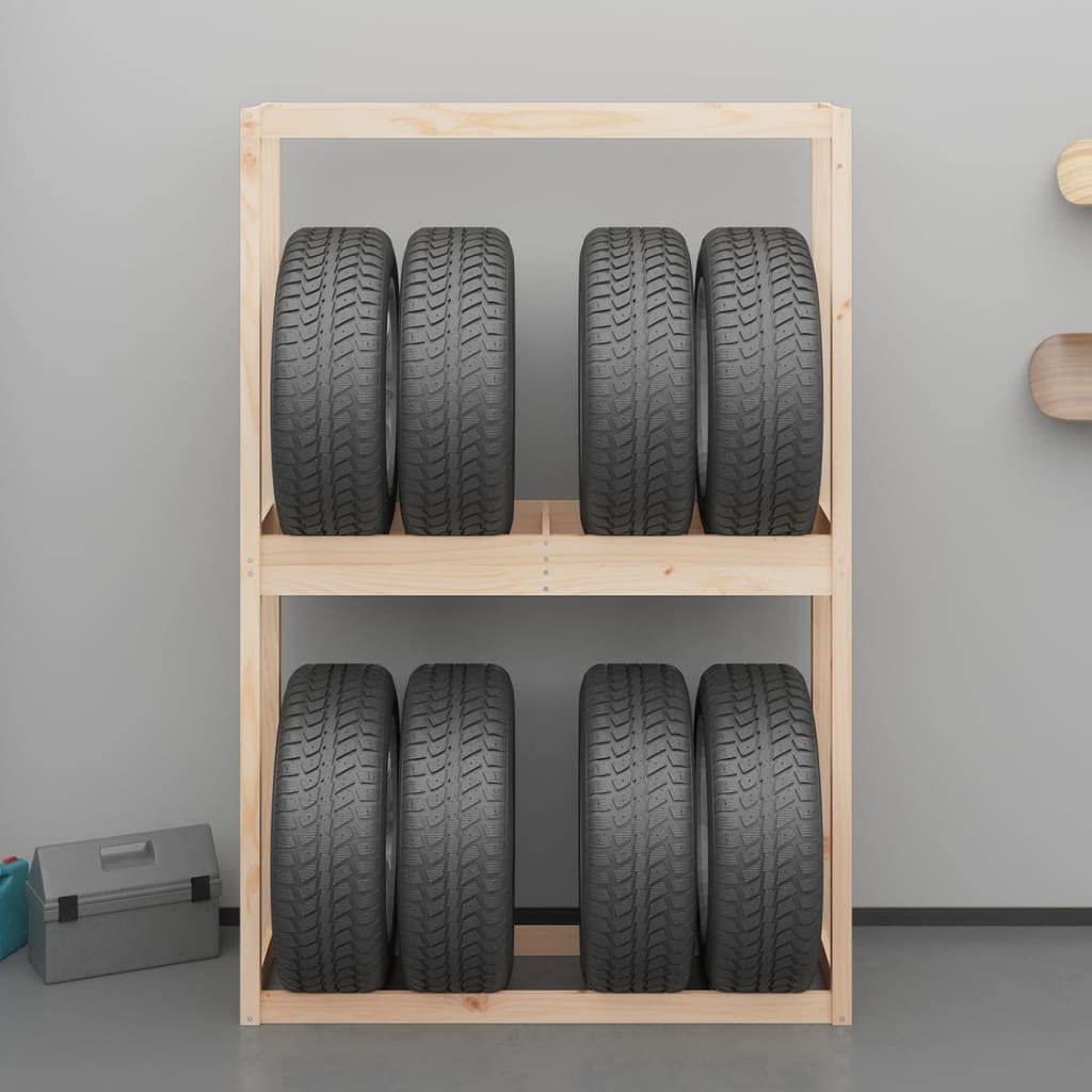 Porte-pneus 120x40x180 cm Bois de pin Massif,Entreprise & Industrie,Stockage Industriel,Étagères industrielles,13.54 kg-825003