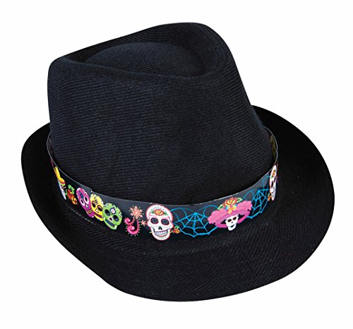 Forum Novelties Day Of The Dead Fedora Hat