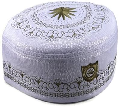 Alwee ALW005 Muslim Prayer Hat Beanie Men Islam Kufi Headwear Skull Cap Ramadan Eid Gift