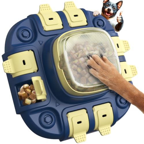 KADTC 2-Level Dog Puzzle Toy for IQ Training, Slow Feeder & Treat Dispenser