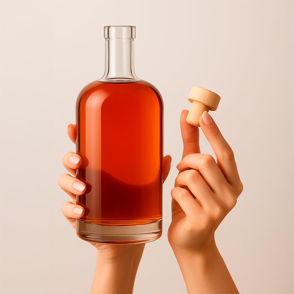 Bouteilles à remplir 700ml - Bouteilles à liqueur à remplir Bouteille en verre - Bouteille en verre Bouchon à vis 40x