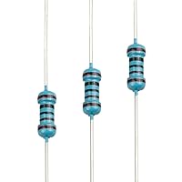 Vista 42 de 100pcs 1 ohm Resistor 1/4w (0.25 W) Resistencia fija de película metálica de tolerancia ±1%, múltiples valores de resistencia opcional