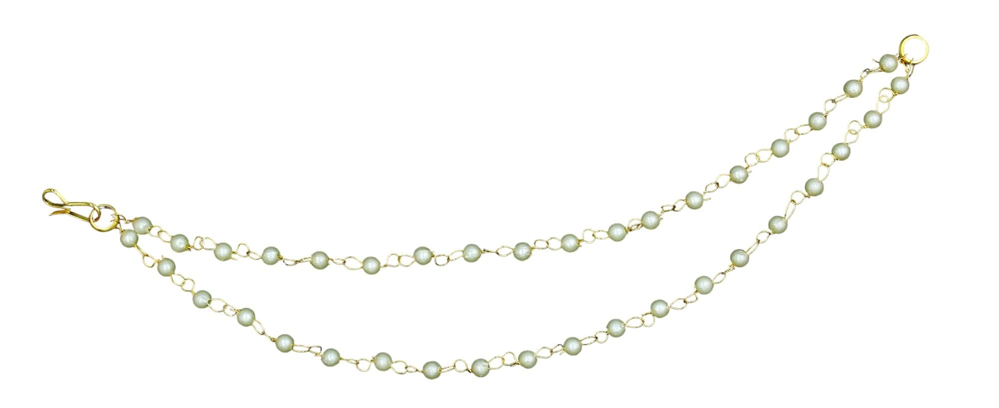 HOPEA JEWELS Nathiya Chain / Balar | 18k Gold Plated Traditional Ethnic Bridal Nose Ring/Nath Chain/Baalar /Nose/ Nath Pearl Chain Encased with Pearl for Women/Girls/ Nath Chain Only/ Nath Chain For Women/ Nath Chain Pearl/ Nath Chain Only For Women/ (B0CM3YMWGD) Amazon Price History, Amazon Price Tracker